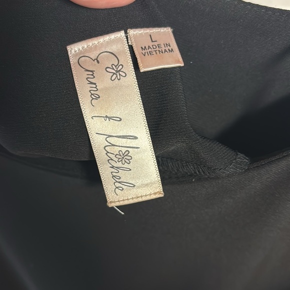 Emma & Michele Black Asymmetrical Sheath Dress - Picture 2 of 11